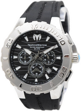 Load image into Gallery viewer, TechnoMarine Cruise Medusa Men's 44mm Silver &amp; Black Chronograph Watch TM-115073-Klawk Watches
