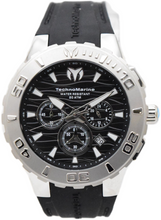 Load image into Gallery viewer, TechnoMarine Cruise Medusa Men's 44mm Silver &amp; Black Chronograph Watch TM-115073-Klawk Watches
