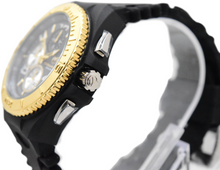 Load image into Gallery viewer, TechnoMarine Cruise JellyFish Mens 46mm Black &amp; Gold Chronograph Watch TM-115149-Klawk Watches
