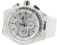 Load image into Gallery viewer, TechnoMarine Cruise Star Men's 45mm Silver 48 Crystals Chrono Watch TM-121148-Klawk Watches
