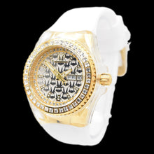 Load image into Gallery viewer, TechnoMarine Cruise Monogram Women's 40mm Gold Crystal Quartz Watch TM-121172

