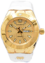 Load image into Gallery viewer, TechnoMarine Cruise Monogram Gold Dial Men’s 48mm White Sport Watch TM-122014
