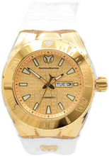 Load image into Gallery viewer, TechnoMarine Cruise Monogram Gold Dial Men’s 48mm White Sport Watch TM-122014
