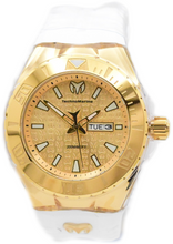 Load image into Gallery viewer, TechnoMarine Cruise Monogram Gold Dial Men’s 48mm White Sport Watch TM-122014
