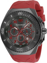 Load image into Gallery viewer, Technomarine Ocean Manta Men's 48mm Gunmetal &amp; Red Chronograph Watch TM-220020
