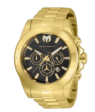 Load image into Gallery viewer, TechnoMarine Grand Manta Ray Mens 47mm Black Gold Quartz Chrono Watch TM-220131-Klawk Watches
