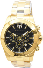 Load image into Gallery viewer, TechnoMarine Grand Manta Ray Mens 47mm Black Gold Quartz Chrono Watch TM-220131-Klawk Watches
