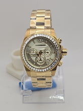 Load image into Gallery viewer, TechnoMarine Manta Ray Mens 42mm 48 Crystals Triple Gold Chrono Watch TM-222004
