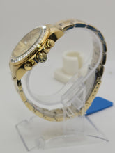 Load image into Gallery viewer, TechnoMarine Manta Ray Mens 42mm 48 Crystals Triple Gold Chrono Watch TM-222004
