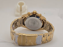 Load image into Gallery viewer, TechnoMarine Manta Ray Mens 42mm 48 Crystals Triple Gold Chrono Watch TM-222004
