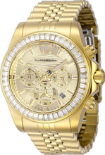 Load image into Gallery viewer, TechnoMarine Manta Ray Mens 42mm 48 Crystals Triple Gold Chrono Watch TM-222020
