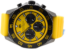 Load image into Gallery viewer, TechnoMarine Mare Vivo Men's 44mm Black and Yellow Ocean Chrono Watch TM-225077
