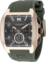 Load image into Gallery viewer, TechnoMarine Aqua Quadrant Men's 41mm Rose Gold &amp; Green Chrono Watch TM-225114
