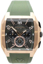 Load image into Gallery viewer, TechnoMarine Aqua Quadrant Men's 41mm Rose Gold &amp; Green Chrono Watch TM-225114
