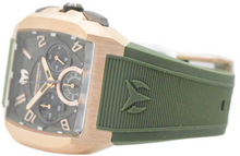 Load image into Gallery viewer, TechnoMarine Aqua Quadrant Men's 41mm Rose Gold &amp; Green Chrono Watch TM-225114
