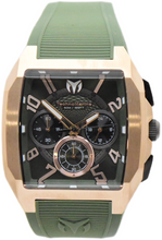 Load image into Gallery viewer, TechnoMarine Aqua Quadrant Men's 41mm Rose Gold &amp; Green Chrono Watch TM-225114
