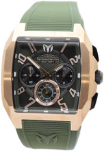Load image into Gallery viewer, TechnoMarine Aqua Quadrant Men's 41mm Rose Gold &amp; Green Chrono Watch TM-225114
