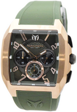 Load image into Gallery viewer, TechnoMarine Aqua Quadrant Men's 41mm Rose Gold &amp; Green Chrono Watch TM-225114
