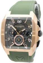 Load image into Gallery viewer, TechnoMarine Aqua Quadrant Men's 41mm Rose Gold &amp; Green Chrono Watch TM-225114
