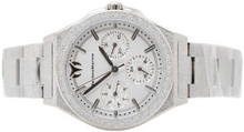 Load image into Gallery viewer, TechnoMarine Ocean Empress Womens 34mm Sparkling Silver Day Date Watch TM-318148
