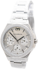 Load image into Gallery viewer, TechnoMarine Ocean Empress Womens 34mm Sparkling Silver Day Date Watch TM-318148
