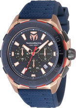 Load image into Gallery viewer, Technomarine Seven Seas Men's 44mm Blue Navy Rose Gold Chrono Watch TM-725025-Klawk Watches
