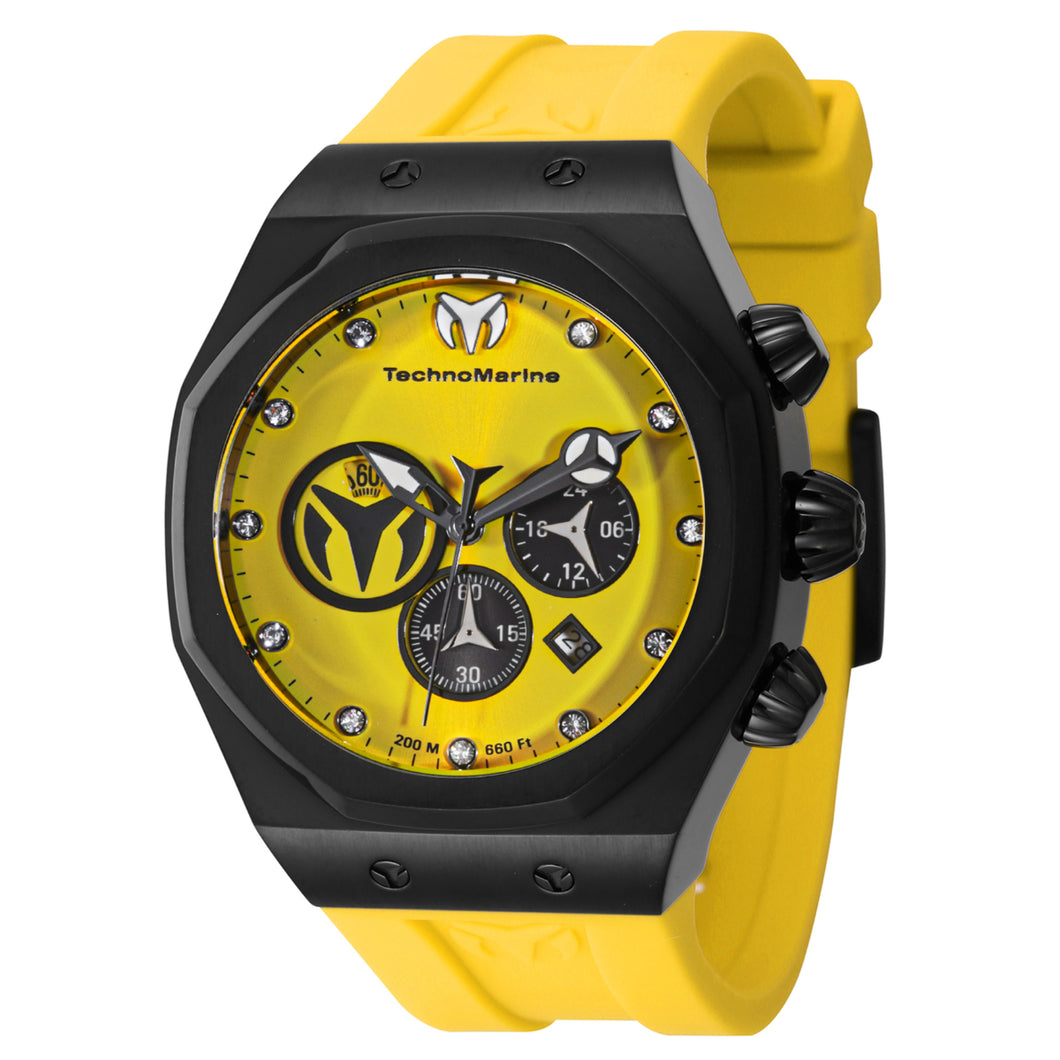 Technomarine Men's Ultra Yellow Reef Sun 45mm Crystal Chrono Watch TM-523002-Klawk Watches
