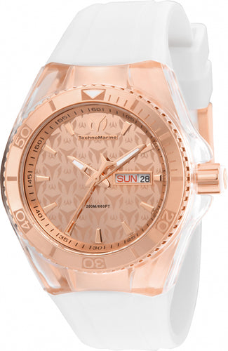 TechnoMarine Cruise Monogram Women's 40mm 14K Rose Gold Band Set Watch TM-115001-Klawk Watches