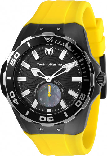 TechnoMarine Cruise Men's 49mm Yellow Black 200M Quartz Watch TM-120012-Klawk Watches
