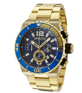 Invicta Pro Diver Blue Ocean Waves Men's 48mm Gold Chronograph Watch 1344-Klawk Watches