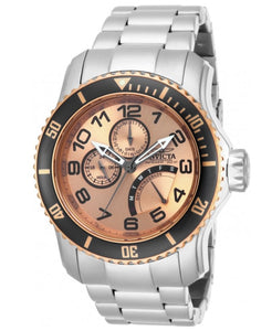 Invicta Pro Diver Mens 49mm Rose Gold Retrograde Date Multi-Function Watch 15338-Klawk Watches