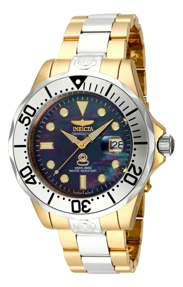 Invicta Grand Diver Automatic Men's 47mm Black Mother Pearl Dial Watch 16034-Klawk Watches