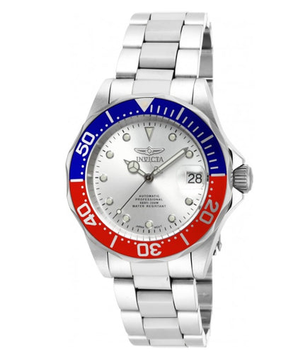 Invicta Pro Diver Automatic Men's 40mm Silver Dial Pepsi Bezel Watch 17041-Klawk Watches