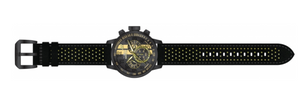 Invicta S1 Rally Race Team Men's 48mm Black And Gold Leather Chrono Watch 19289-Klawk Watches