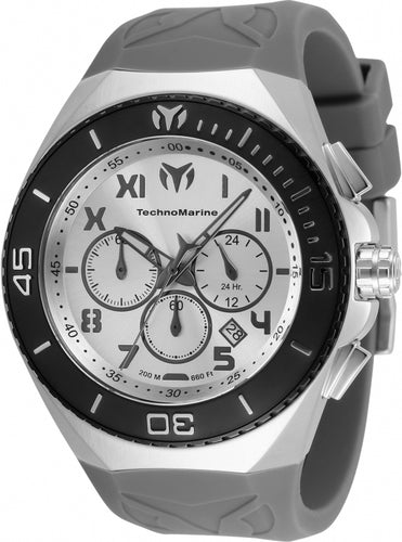 Technomarine Ocean Manta Men's 48mm Gray Silicone Chronograph Watch TM-220023-Klawk Watches
