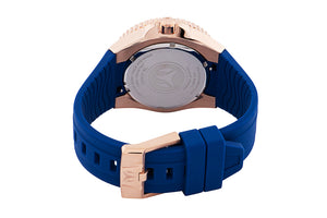 TechnoMarine Sea Manta Mens 48mm Deep Blue Dial Rose Gold Quartz Watch TM-220061-Klawk Watches