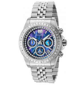 TechnoMarine Manta Ray Luxe Women's 40mm Black MOP Crystals Watch TM-221023-Klawk Watches