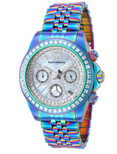 Load image into Gallery viewer, TechnoMarine Manta Ray Luxe Women&#39;s 40mm Rainbow MOP Crystals Watch TM-221027-Klawk Watches
