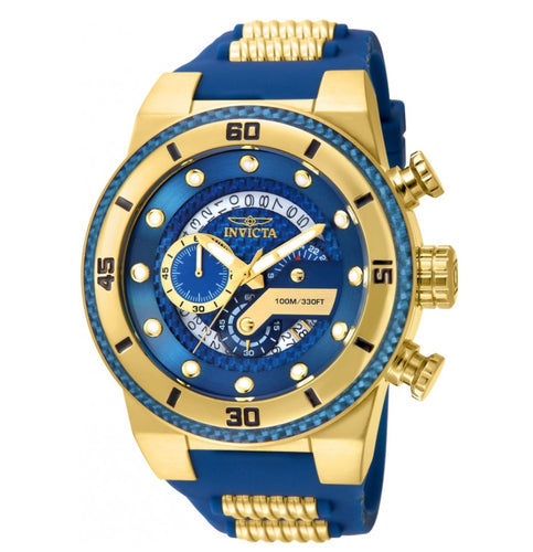 Invicta S1 Rally Men's 51mm Blue Carbon Fiber Chronograph Silicone Watch 24224-Klawk Watches