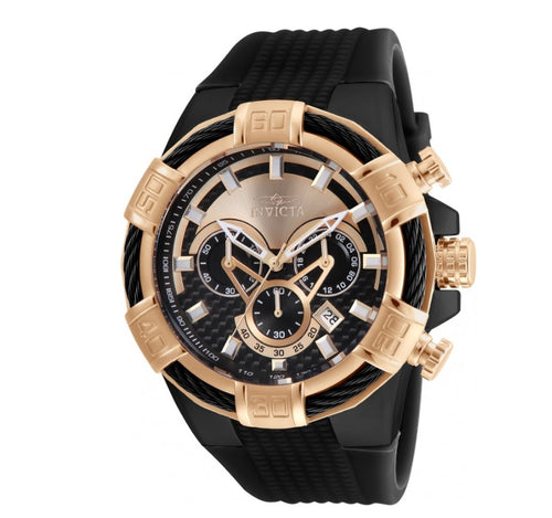 Invicta Bolt Men's 52mm Carbon Fiber Dial Rose Gold Chronograph Watch 24700-Klawk Watches