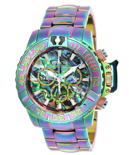 Invicta Subaqua Men's 47mm Rainbow Iridescent Abalone Swiss Chrono Watch 25179-Klawk Watches