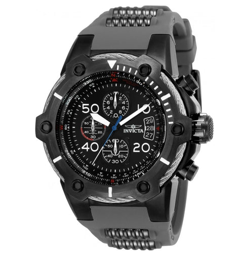 Invicta Bolt Flight Men's 52mm Black Stealth Triple Chronograph Watch 25467-Klawk Watches