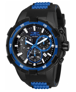 Invicta Aviator Men's 51.5mm Double Black / Blue Swiss Chronograph Watch 25859-Klawk Watches