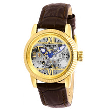 Load image into Gallery viewer, Invicta Objet D Art Automatic Women&#39;s 34mm Skeleton Brown Leather Watch 26348-Klawk Watches
