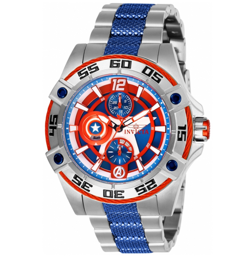 Invicta Marvel Captain America Women's 44mm Limited Ed MultiFunction Watch 27018-Klawk Watches