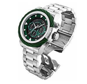 Invicta Bolt Sport Men's 50mm Silver Green Anatomic Chronograph Watch 27797 RARE-Klawk Watches