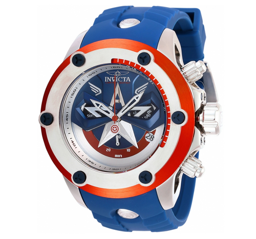 Invicta Marvel Captain America Limited 52mm Swiss Chronograph Watch 28420 RARE-Klawk Watches