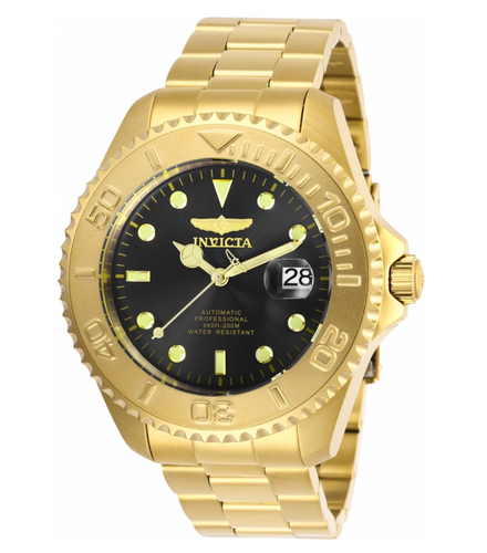 Invicta Pro Diver Automatic Men's 47mm Charcoal Dial Double Gold Watch 28952-Klawk Watches