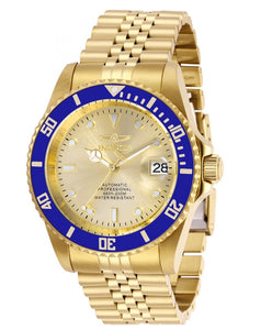 Invicta Pro Diver Automatic Men's 42mm Double Gold Blue Bezel Watch 29185-Klawk Watches