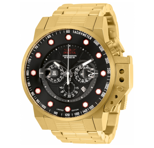 Invicta I-Force Bomber Limited Men's 50mm Gold Chronograph Watch 30639 Rare-Klawk Watches
